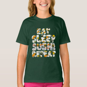 eat sleep sushi repeat design T-Shirt