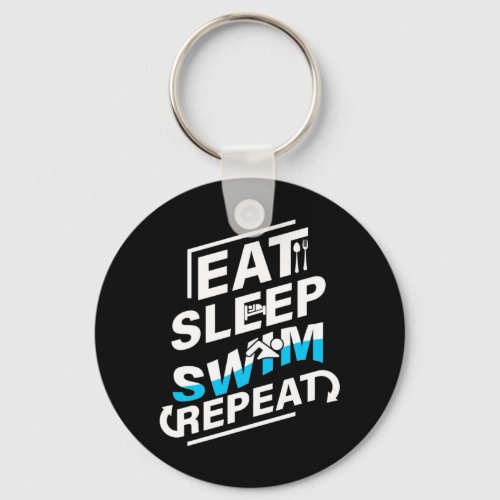 Eat Sleep Swim Keychain