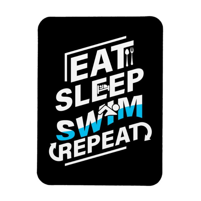 Eat Sleep Swim Magnet (Vertical)