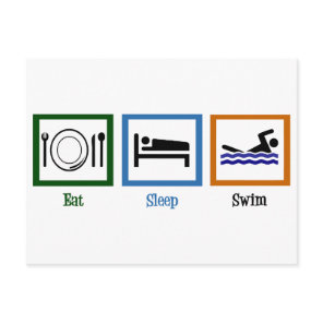 Eat Sleep Swim Postcard