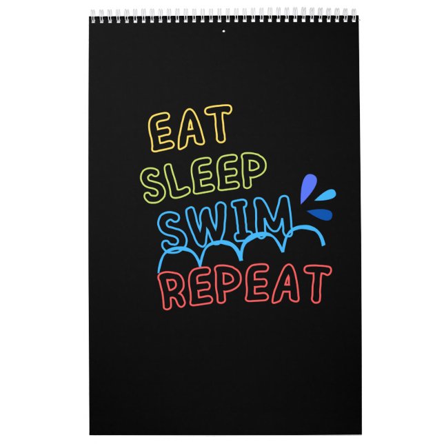 Eat sleep swim repeat calendar (Cover)