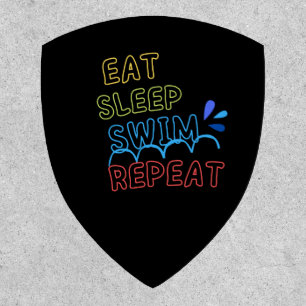 Eat sleep swim repeat patch