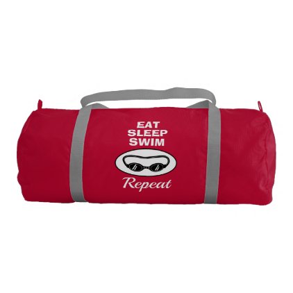 Eat Sleep Swim Repeat Sport Duffle Bag for swimmer