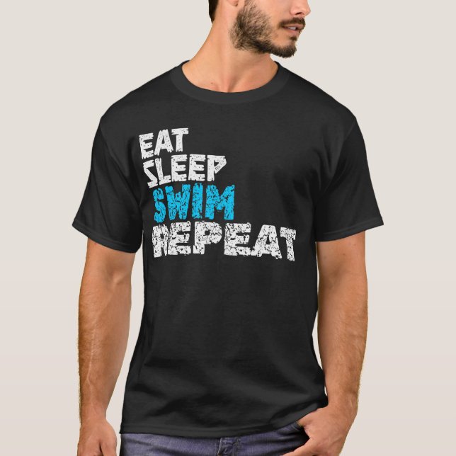 EAT SLEEP SWIM REPEAT T-Shirt (Front)