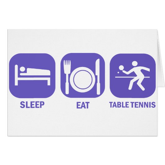 eat sleep table tennis cards (Front Horizontal)