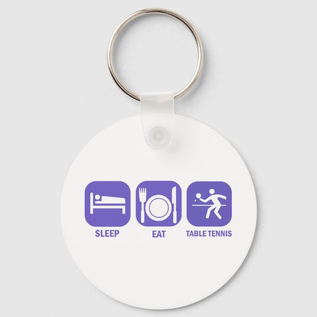 eat sleep table tennis keychain (Front)