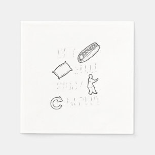 Eat Sleep Tai Chi Repeat Gift Idea Napkins
