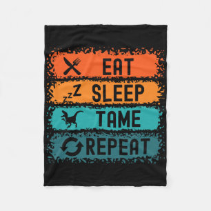 Eat Sleep Tame Repeat Gamer Dinosaur Trex Lover  Fleece Blanket