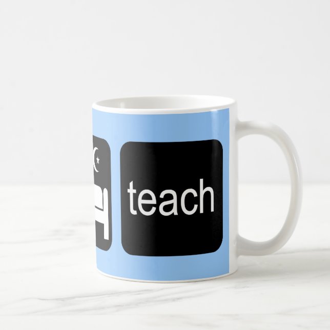 Eat sleep teach coffee mug (Right)