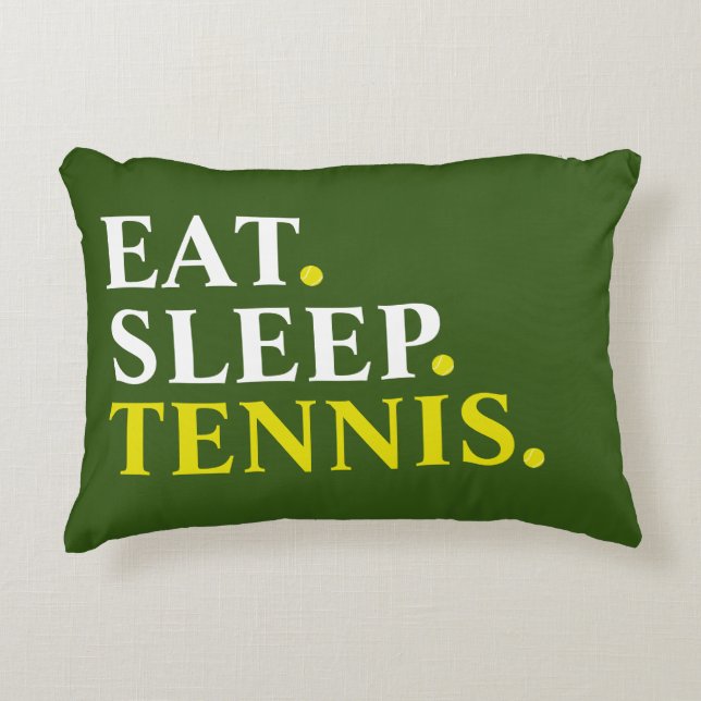 Eat Sleep Tennis Accent Pillow (Front)