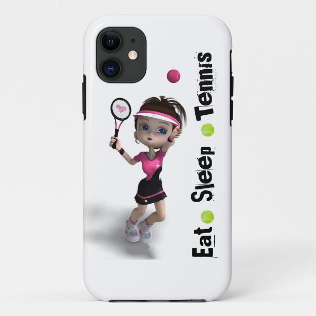 Eat Sleep Tennis Girl Case-Mate iPhone Case (Back)