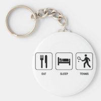 Eat Sleep Tennis Keychain