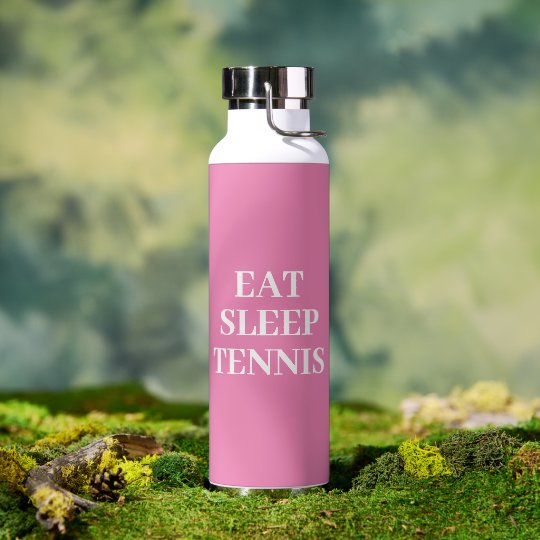 Eat Sleep Tennis Pink Water Bottle
