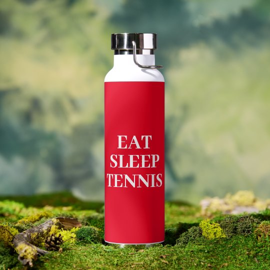 Eat Sleep Tennis Red Water Bottle