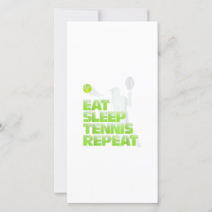 eat sleep tennis repeat  sport gift thank you card