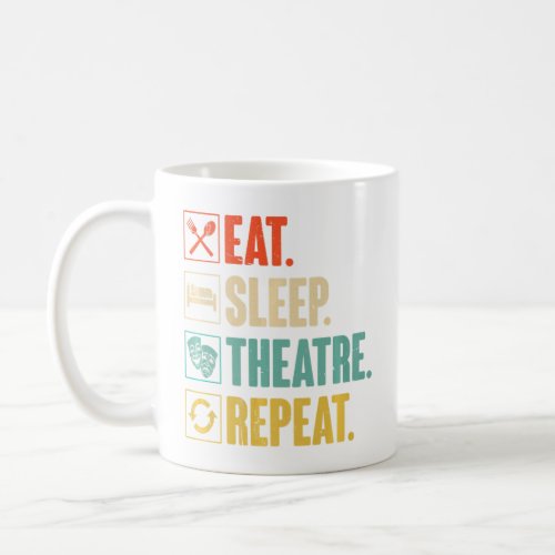 Eat Sleep Theatre Repeat Actor Theater  Coffee Mug