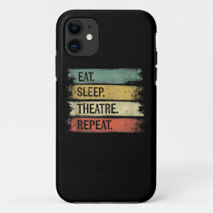 Eat Sleep Theatre Repeat Theater Tech Gifts Actor iPhone 11 Case