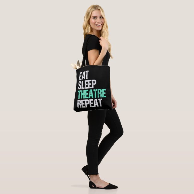 Eat Sleep Theatre Repeat Tote Bag (On Model)