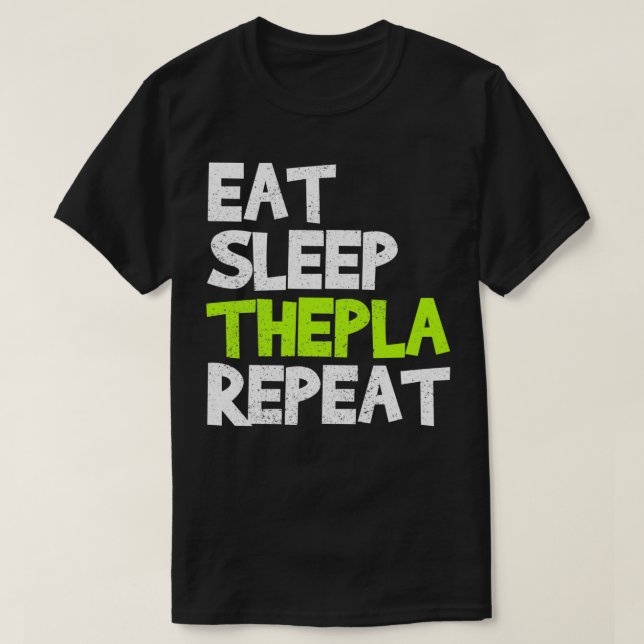Eat Sleep Thepla Repeat Desi Hindu Gujarati  T-Shirt (Design Front)
