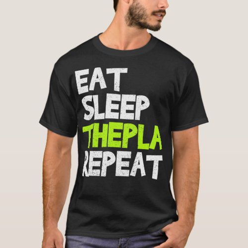 Eat Sleep Thepla Repeat Desi Hindu Gujarati  T_Shirt