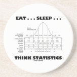 Eat ... Sleep ... Think Statistics (bell Curve) Coaster at Zazzle