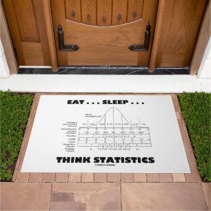 Eat ... Sleep ... Think Statistics Bell Curve Doormat