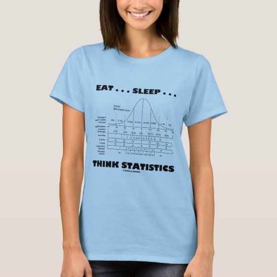 Eat ... Sleep ... Think Statistics (Bell Curve) T-Shirt