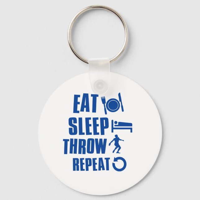 Eat sleep Throw Keychain (Front)