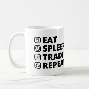 Eat Sleep Trade Repeat. Forex Trading Gifts Coffee Mug