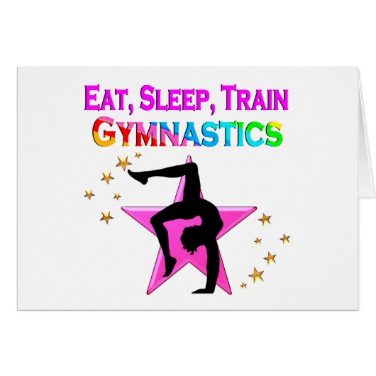 EAT, SLEEP TRAIN GYMNASTICS CARDS (Front Horizontal)