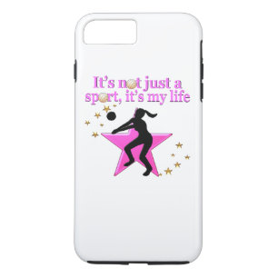 EAT, SLEEP, TRAIN, PINK VOLLEYBALL STAR DESIGN iPhone 8 PLUS/7 PLUS CASE