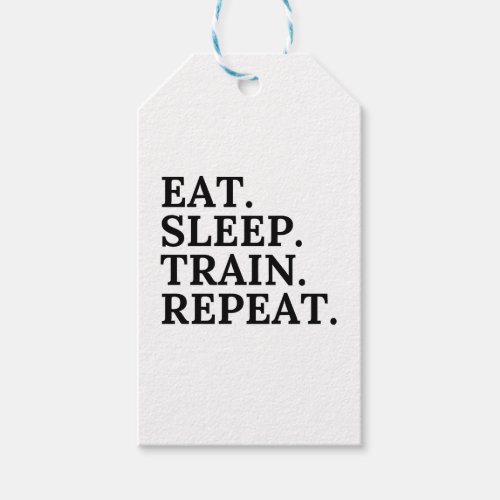 Eat Sleep Train Repeat Gift Tags