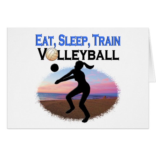 EAT, SLEEP, TRAIN VOLLEYBALL CARDS (Front Horizontal)