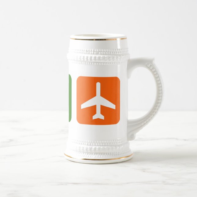 Eat Sleep Travel Beer Stein (Right)