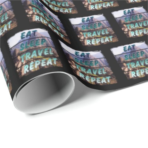 Eat Sleep Travel Repeat - Machu Picchu, Peru Wrapping Paper