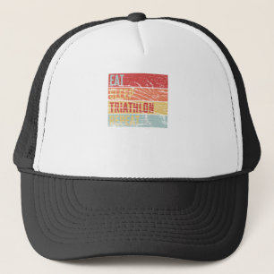 Eat Sleep Triathlon Repeat Trucker Hat