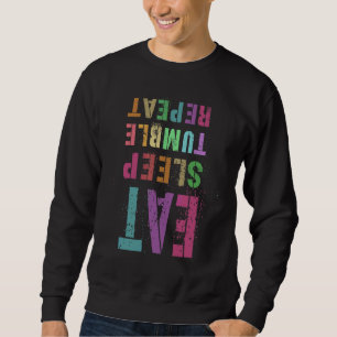 Eat Sleep Tumble Repeat Cheerleading Team Cheer Sq Sweatshirt