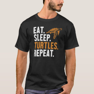Eat Sleep Turtles Repeat Tortoise Painted Turtle T-Shirt