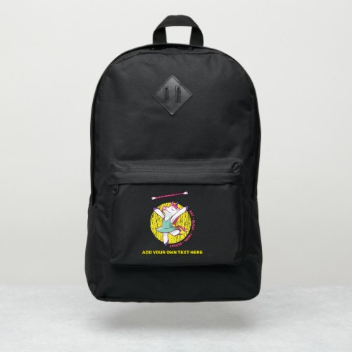 EAT SLEEP TWIRL REPEAT Baton Majorette Unicorn Port Authority Backpack