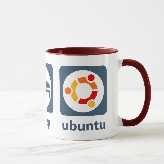 Eat Sleep Ubuntu Mug (Right)