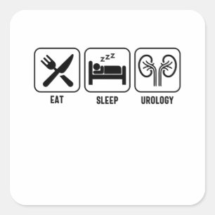 Eat. Sleep. Urology Square Sticker