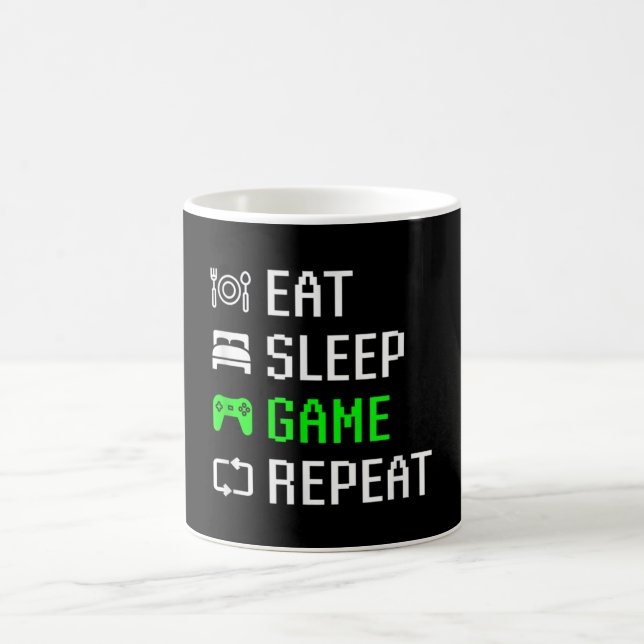 Eat Sleep Video Game Repeat Funny Gamer Gaming Coffee Mug (Center)