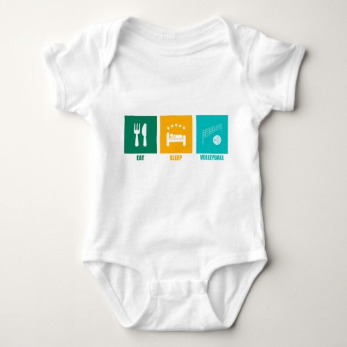 Eat Sleep Volleyball Baby Bodysuit