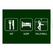Eat Sleep Volleyball Card (Front Horizontal)