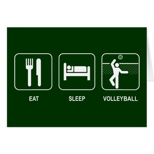 Eat Sleep Volleyball Card (Front Horizontal)