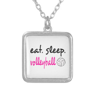 Eat Sleep Volleyball Necklace