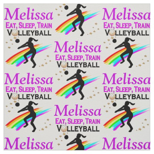 EAT, SLEEP VOLLEYBALL PERSONALIZED FABRIC