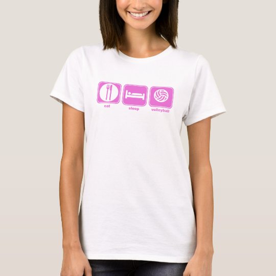 eat sleep volleyball pink T-Shirt