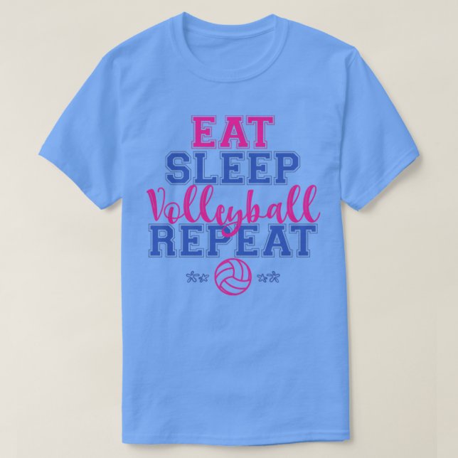Eat Sleep Volleyball Repeat Love Sports Team Mom p T-Shirt (Design Front)