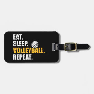 Eat sleep volleyball repeat luggage tag